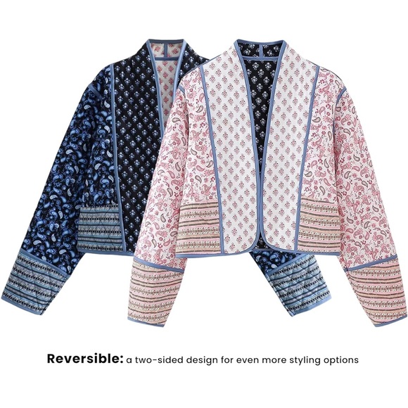 Reversible Patterned Women's Jacket - Picture 1 of 16